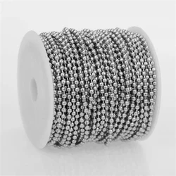 10m 1.5/2.0/3.0mm Bead Ball Stainless Steel Bulk Chains For Needlework Necklace Wire Jewelry Making Supplies Accessories Men's