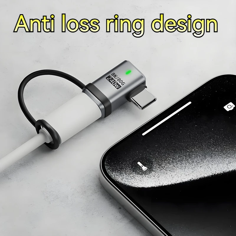 Adapter USB Typu C 240W Szybkie Ładowanie Adaptador Transfer Danych OTG Złącze USBC Do Telefonu Ipad Tablet Kabo Konwerter USB Typu C — zdjęcie 4