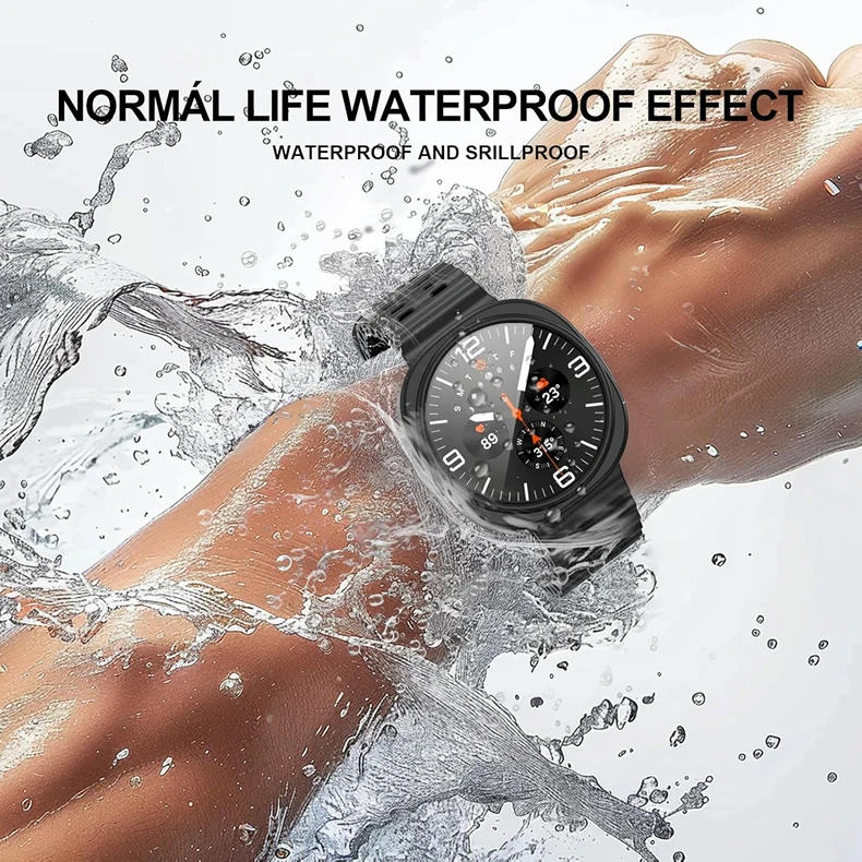 Tempered Glass+Case for Samsung Galaxy Watch 8 40mm 44mm 3DFull PC cover bumper screen protector shell+film watch 8 Accessories image 5