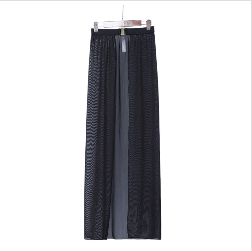 Seductive black beach maxi dress featuring a see-through design
