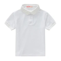 Girls and Boys Casual Classic Design Slightly Stretch POLO, Kids Clothes For Spring Summer Indoor Outdoor