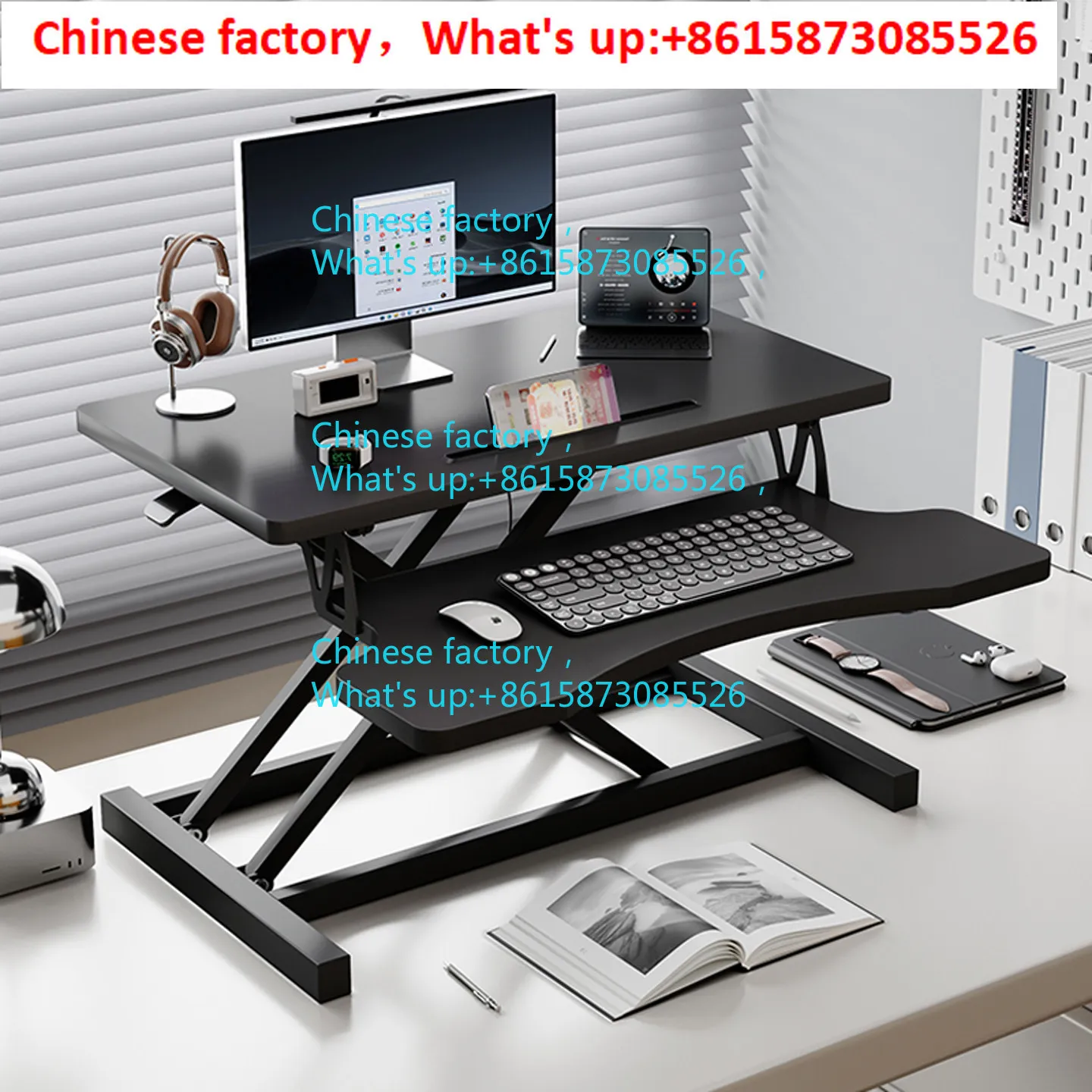Lifting Computer Stand Standing Desk Monitor Screen Desktop Raising Rack