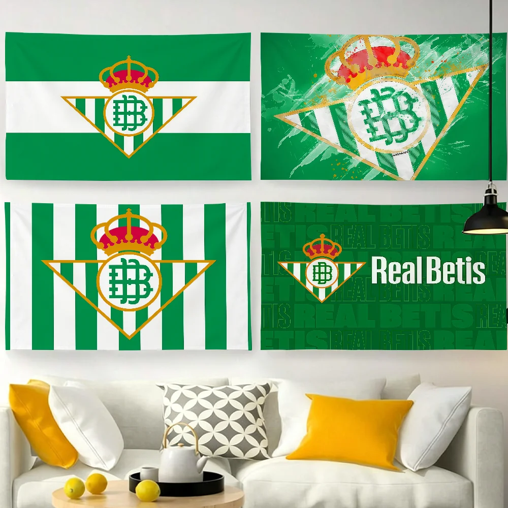 Drapeau Art R-Real B-Betis-S Cool Balompié pour fête de jardin, salon, décoration murale, bannière, chambre à coucher, tapisserie extérieure