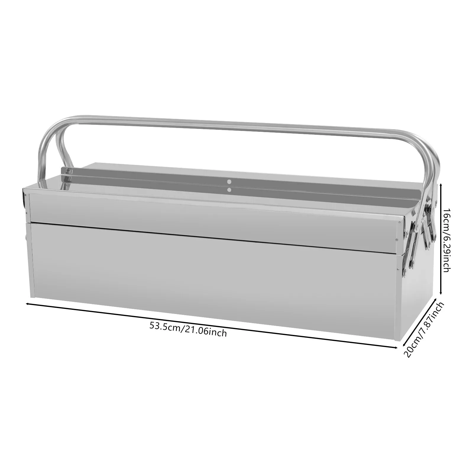 2-Layers Multi-Function Tool Organizer Tool Storage Box Folding Tool Box 410 Stainless Steel