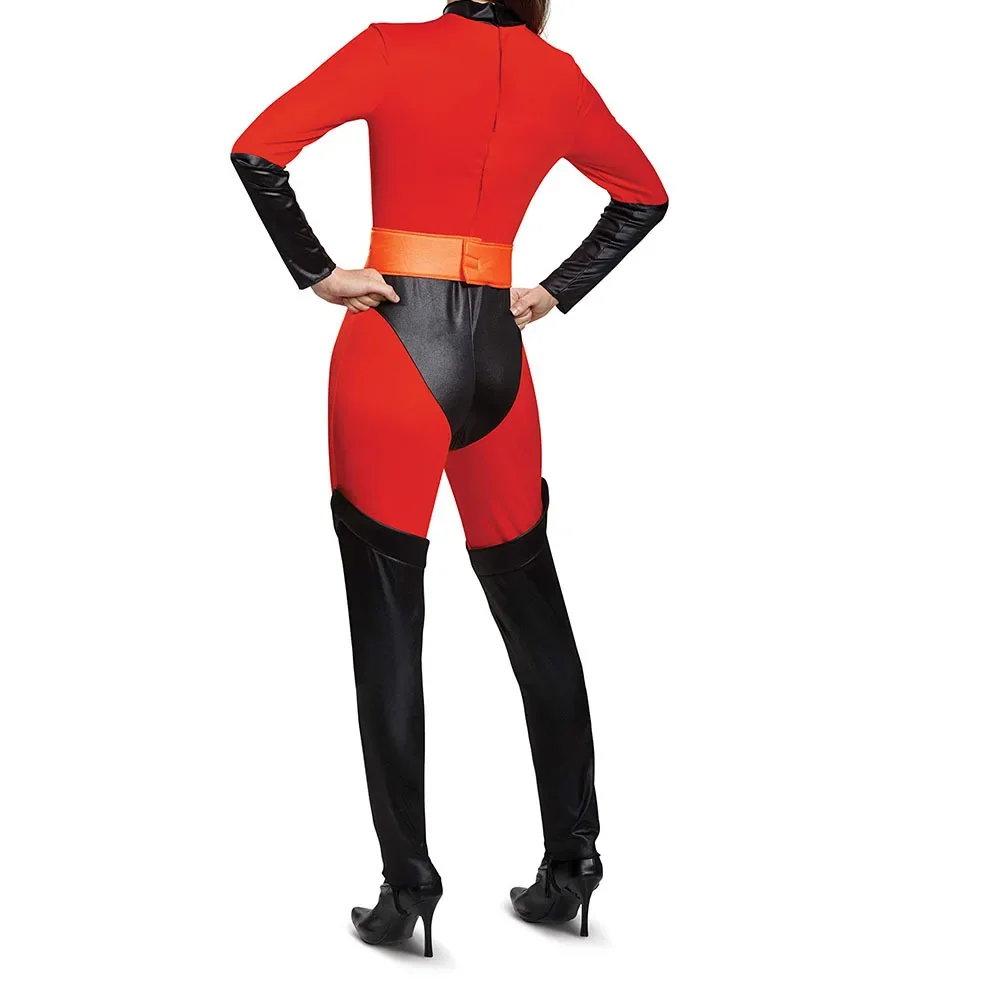 Mr Mrs Incredibles Cosplay Elastigirl Hulk Spider Family Adult Kid Suit Jumpsuit Bodysuit Halloween Costumes for Women