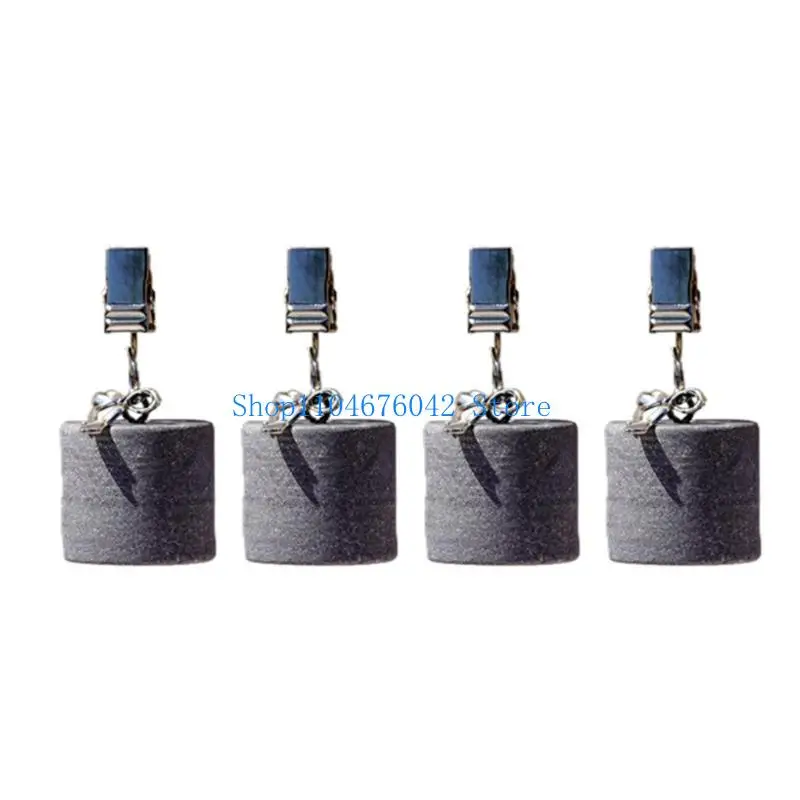 5asd Natural Stone Tablecloth Clips Premium Marble Cylinder Weights Polished Strong Grip Stainless Steel Clamps For Home