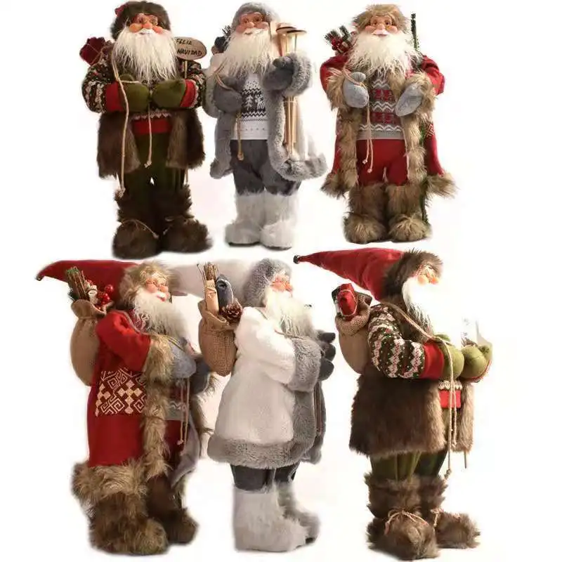 New 60cm Santa Claus Doll 2023 Christmas Ornament Merry Christmas Decorations For Home Navidad Natal Christmas Party Home Gifts