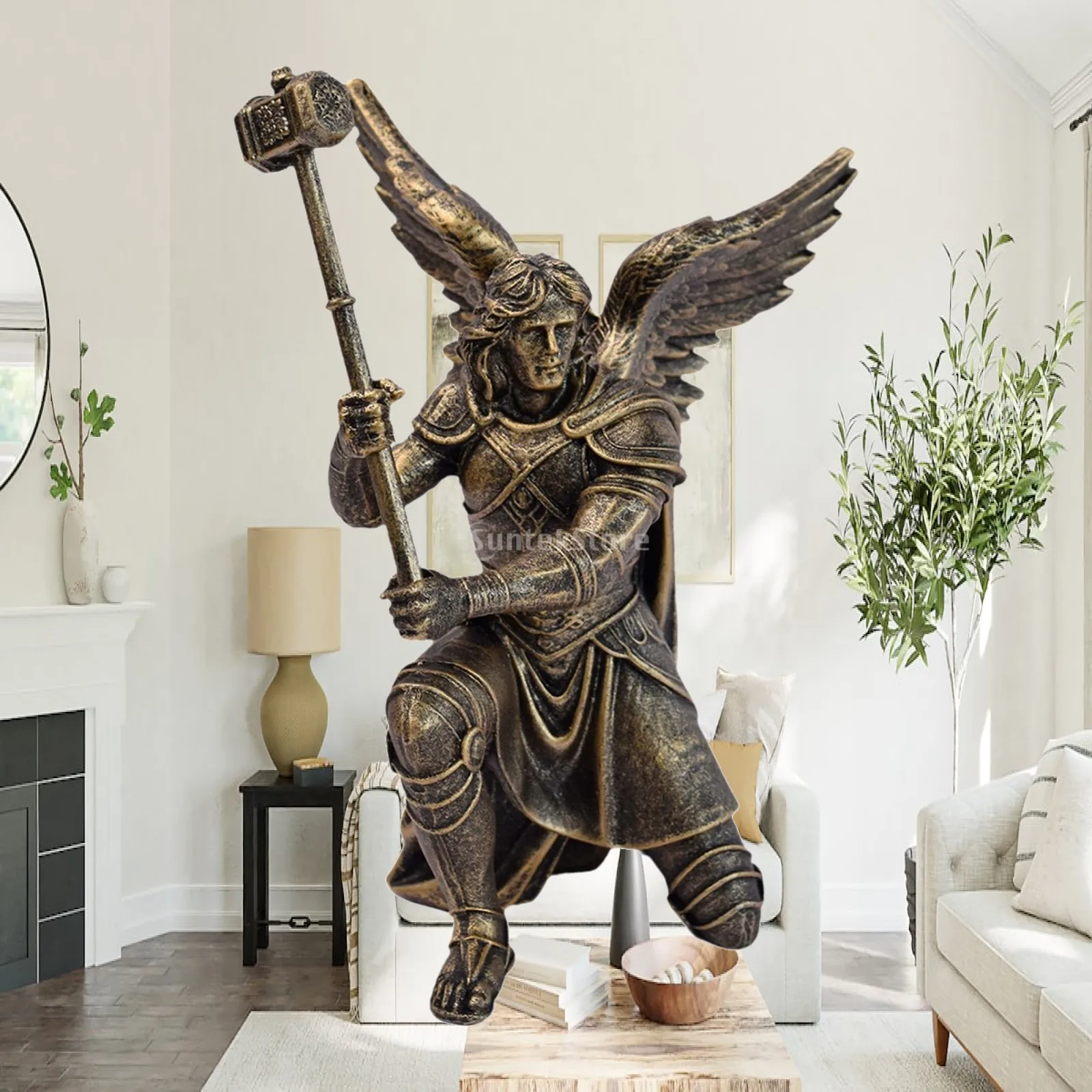 Elegant Angle Warrior Figurine Resin Miniature Collectible Luxury Tabletop Centerpiece for Office or Home Display