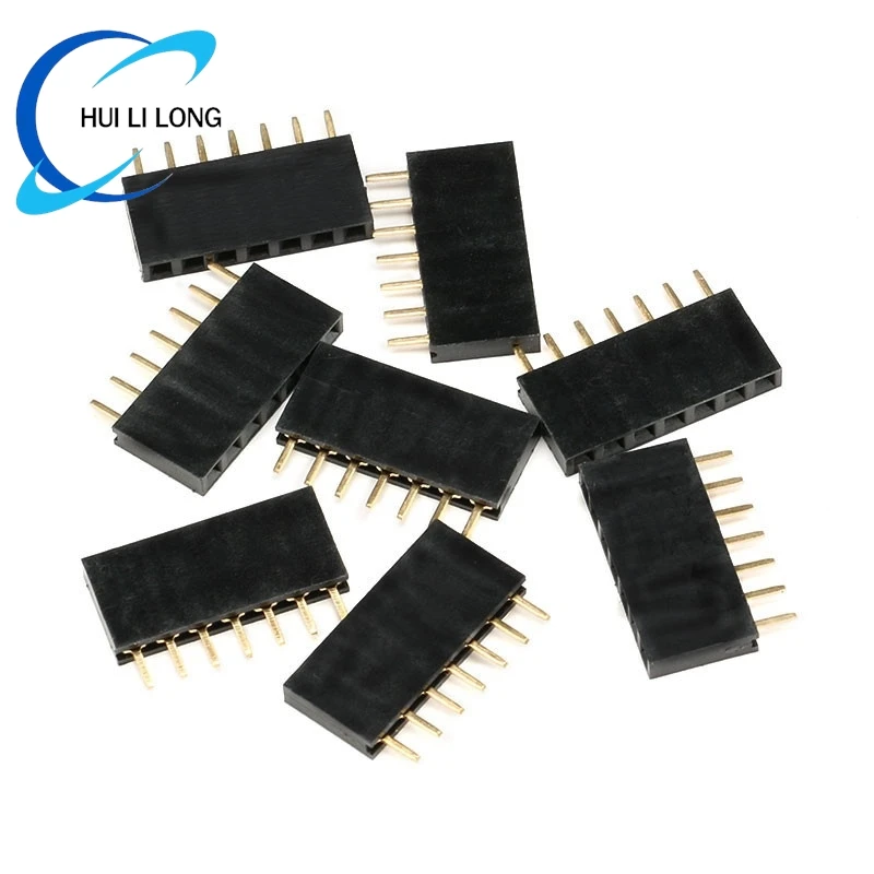 10pcs Single Row Female 2.54MM Pitch Spacing Pin Socket Female Header 2P 3P 4P  6P 8P 10P 12P 16P 20P 40P Connector Row pin