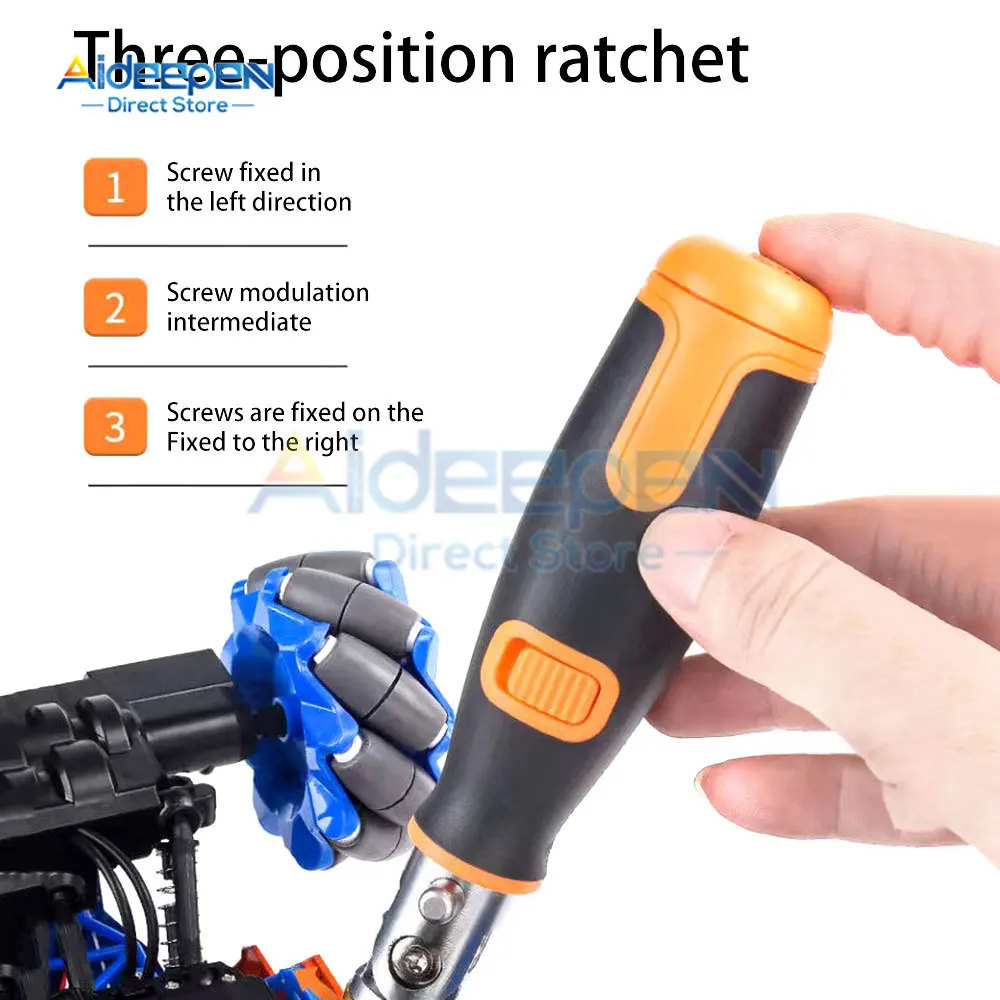 11 In 1 Portable Ratchet Screwdriver Hidden Screwdriver Head Multi Angle Corner Capable Multifunctional Screwdriver Set