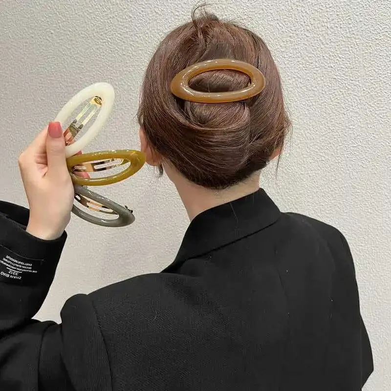 الكورية كبيرة الربيع مشبك شعر مقاطع النساء المعادن هلام ذيل حصان حامل دبوس الشعر المشابك موضة بنات إكسسوارات الشعر Hairgrip