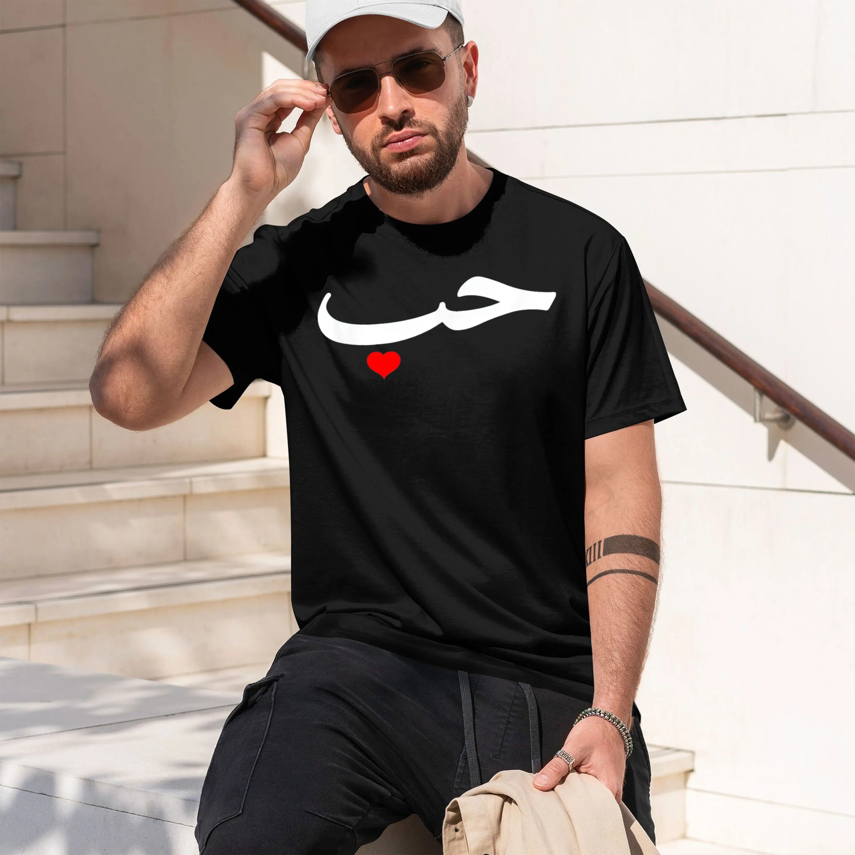 Love in Arab Halal Arab T-Shirt Unisex Summer Streetwear Custom Printed Grh T Shirts Camisas 2026 New Model Short-sleeve crewnec