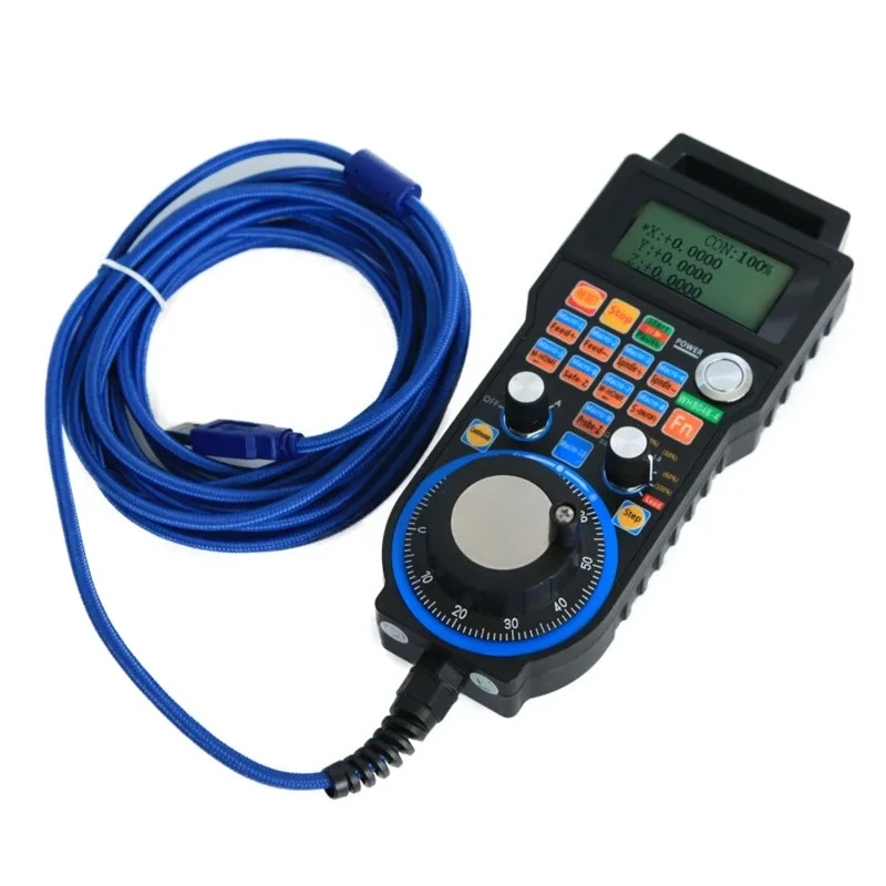 1PCS Wired USB Electronic Handwheel for Card, MACH3 CNC Router Manual Pulse Generator Replacement
