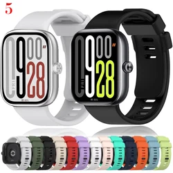 Silicone Strap for Redmi Watch 5/4 Sports Comfortable, Soft, Breathable Replacement Wristband for Xiaomi Mi Band 9 Pro/8 Pro