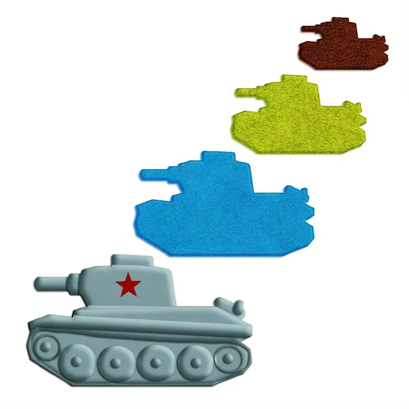 Four Specifications Cartoon War Chariot Old German Tank,Plastic Mold,Cake Fondant Tools,Cookie Sushi and Fruits Cutters