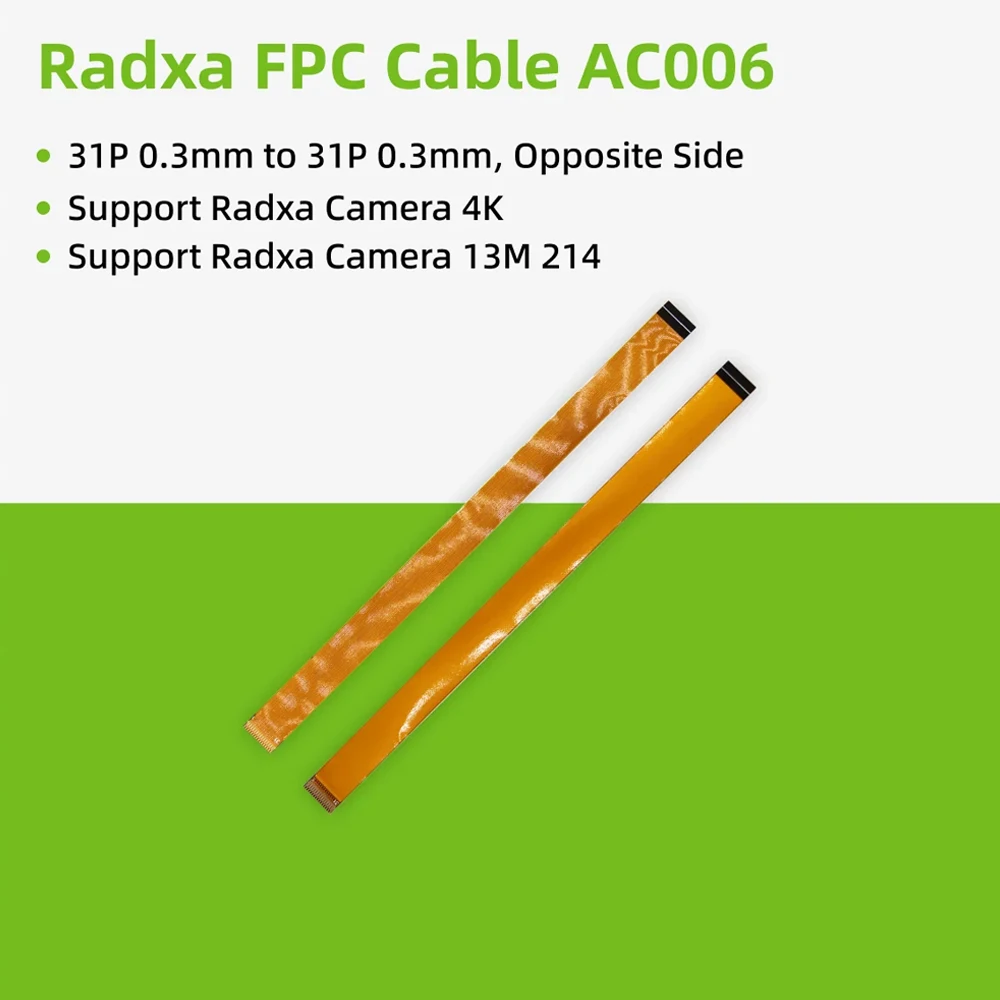 FireChip Radxa Camera FPC Cable for Camera 4K Work with Radxa ROCK 5 Series