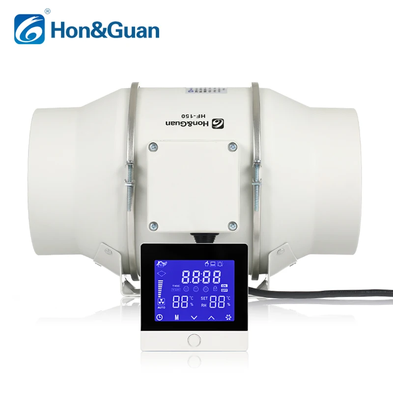 New Customization hon&gu an 100mm   Powerful Silent  Wired Control-smart Inline Duct Fan