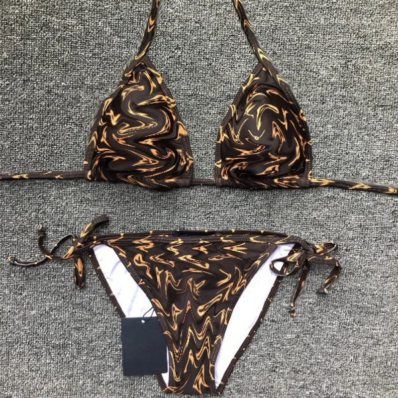 

Women's Two-Piece Swimsuit Sexy Swimwear Set with Tie Bikini Multi-Color Swimwear Bikini