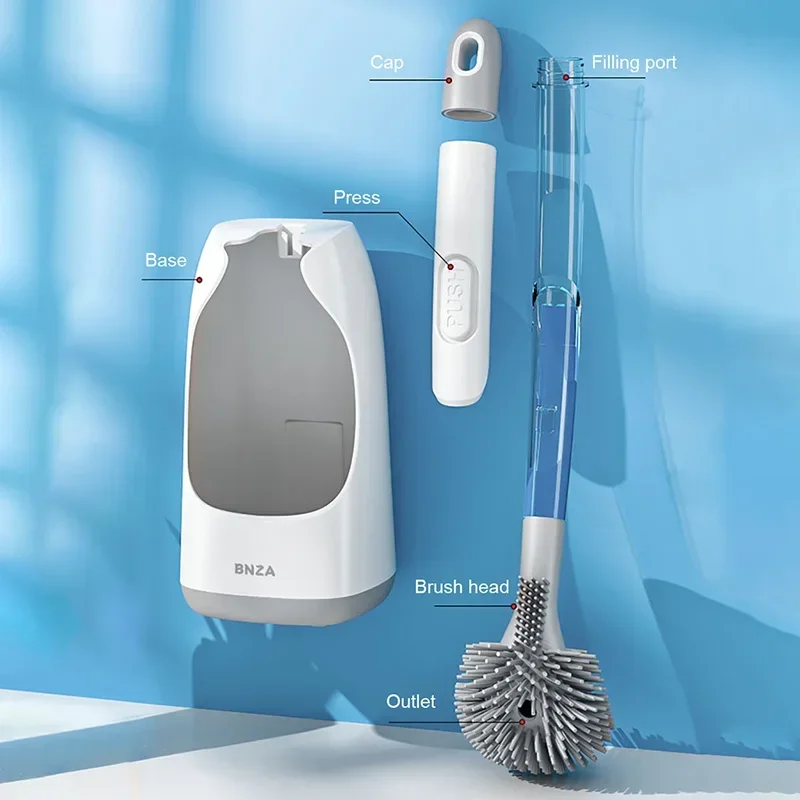 New Design Toilet Brush with Soft Bristles for Easy Cleaning of Corners