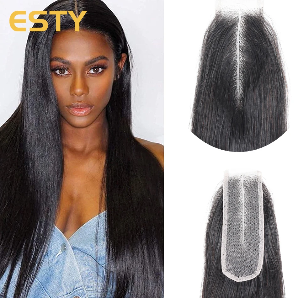 

Middle Part Lace Closure Brazilian Human Hair Straight Closure Only Virgin Hair 2X6 Kim K Closure for Black Women Free Shipping