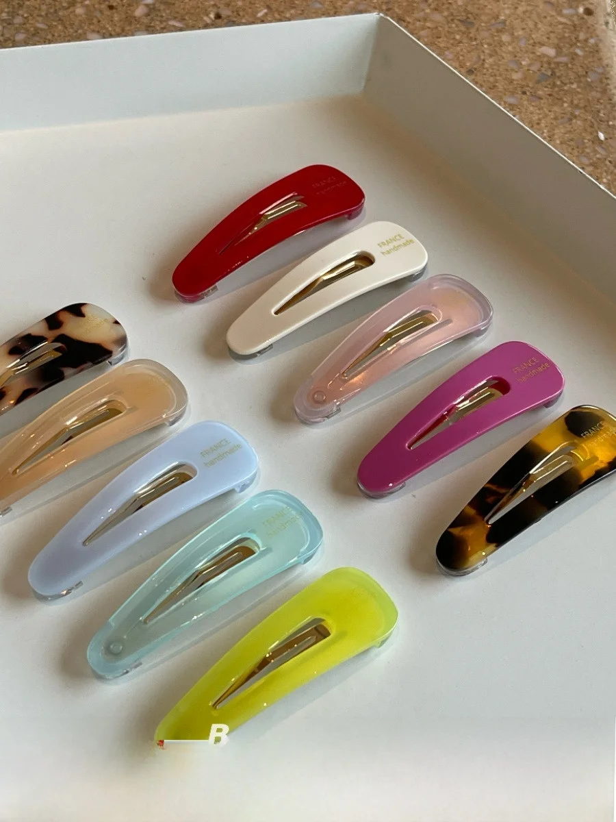

French Sle Hair Clips Autumn Winter Cry Pink Waterdrop Bangs BB Clips Fre out Faion Accories for Girls