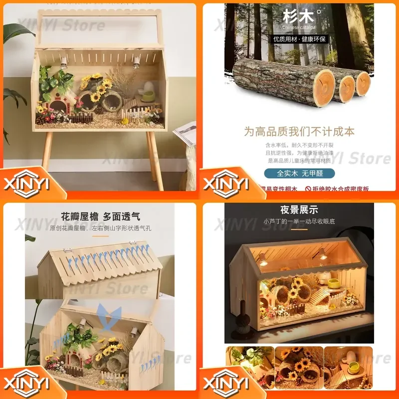 for Luding chicken breeding box Durable Full Set Solid Wood Triangle House Brooding Insulated Chicken Coop Breeding Box for