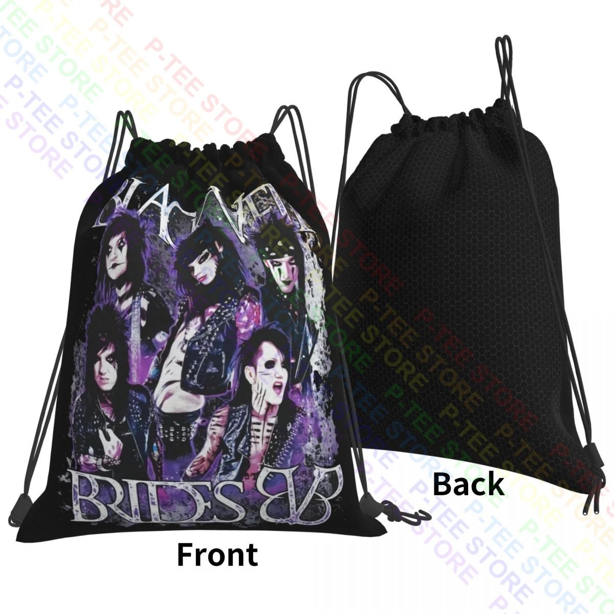 Black Veil Brides Band Drawstring Bags Gym Bag Newest Softback Sports Style Multi-function