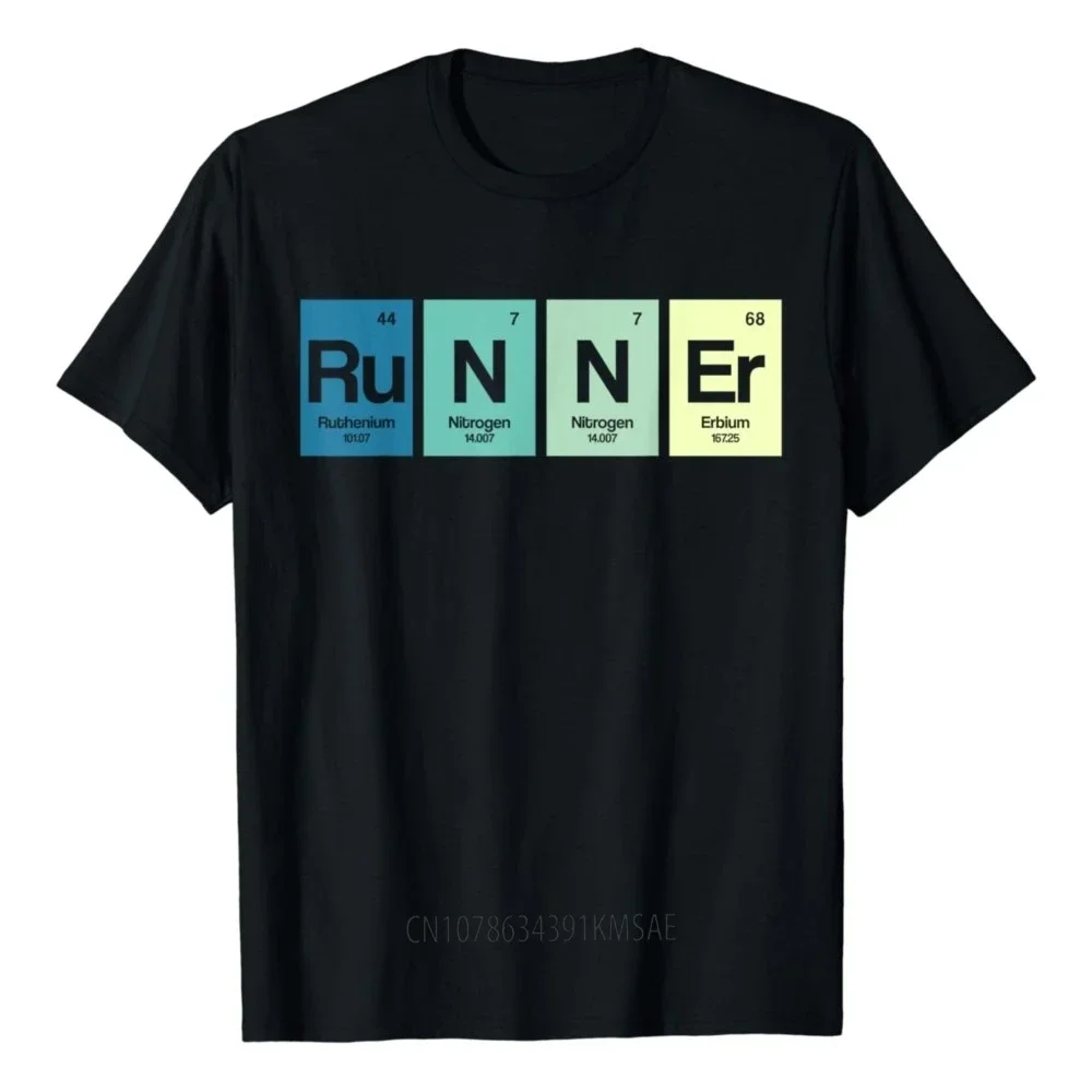 Graphic Birthday Gift Runner Periodic Table Funy Marathon Runners Science Gift T-Shirt Men Clothing Streetwear Graphic T Shirts