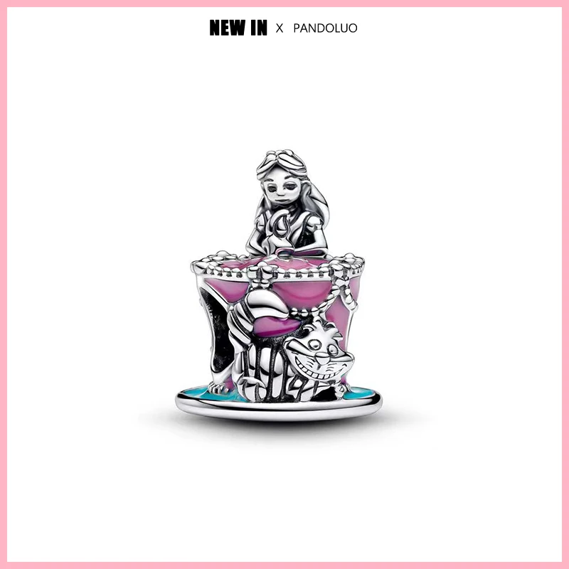 Disney-colgante de plata de ley 925 para mujer, abalorio con forma de sombrero mágico, compatible con pulsera Pandora Original, regalo de joyería