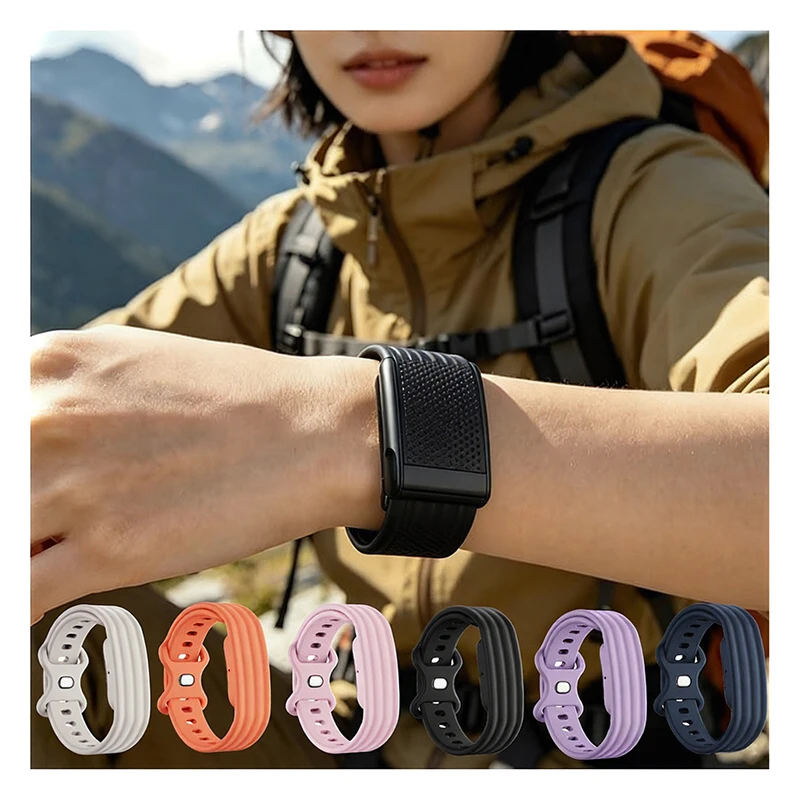 Hand-woven Nylon Watch Strap For Google Fitbit Air Exercise Breathable Loop Hook And Loop Wristband Soft Adjustable Bracelet