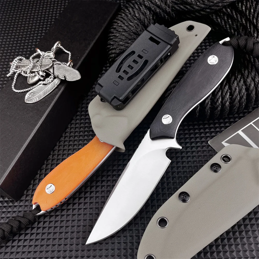 

Portable Outdoor Fixed Blade Knife 8Cr13Mov Blade G10 Handle Tactical Camping Fishing Hunting Survival Knives EDC Tools