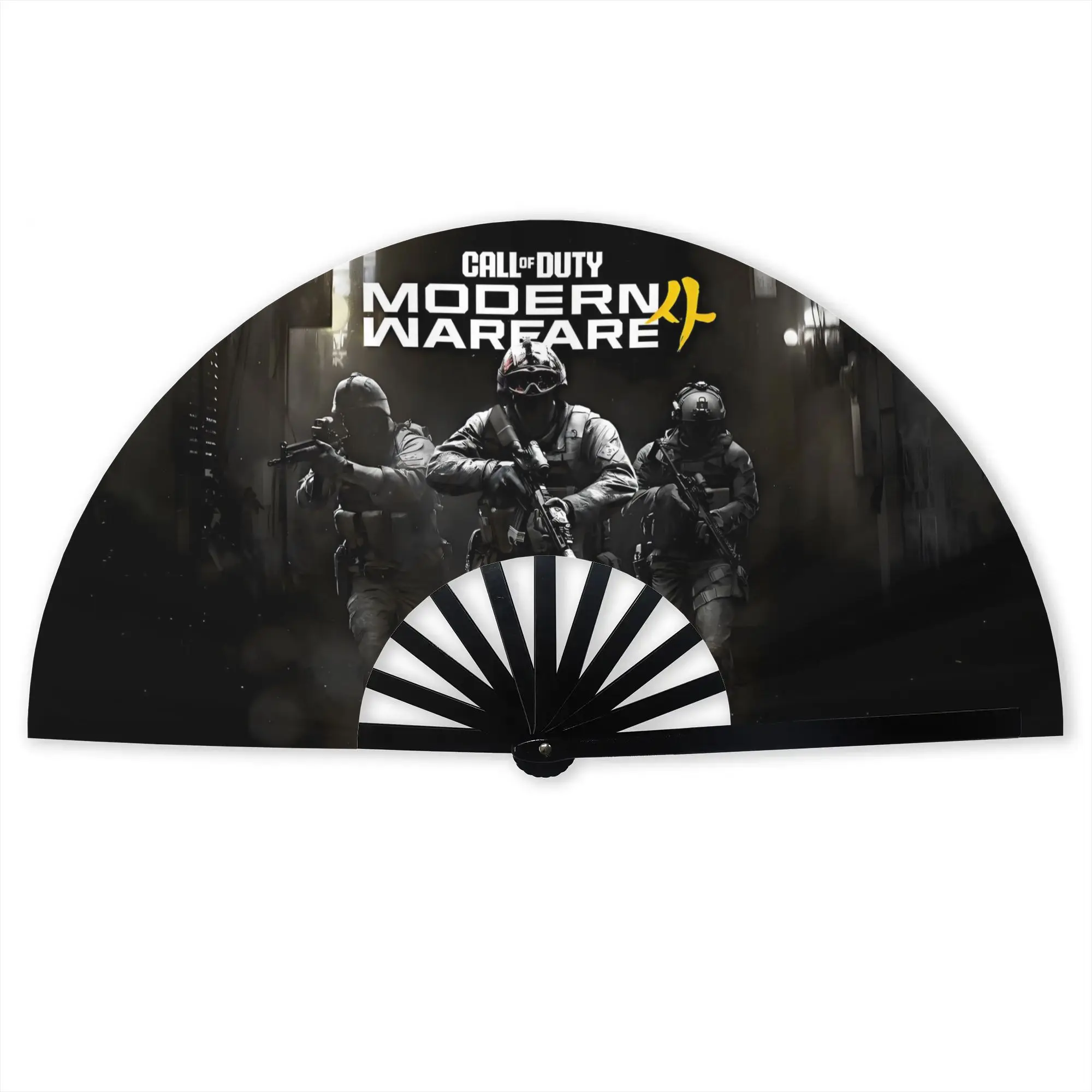 C-Call of D-Duty Folding Hand Fan Modern Warfare Polyester Fabric Fan Novelty Summer Accessory Decorative Fans