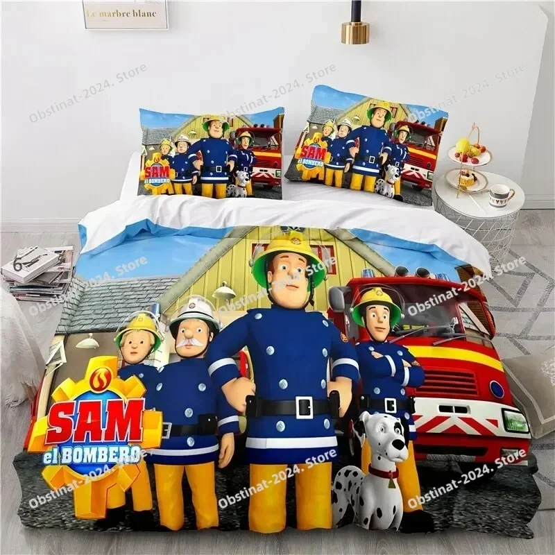 

Cartoon Fireman 3d Print Sam Printed Bed Set Duvet Cover Pillowcase Bedding Set Bed Linen Sheet Quilt Cover Full Queen King Size