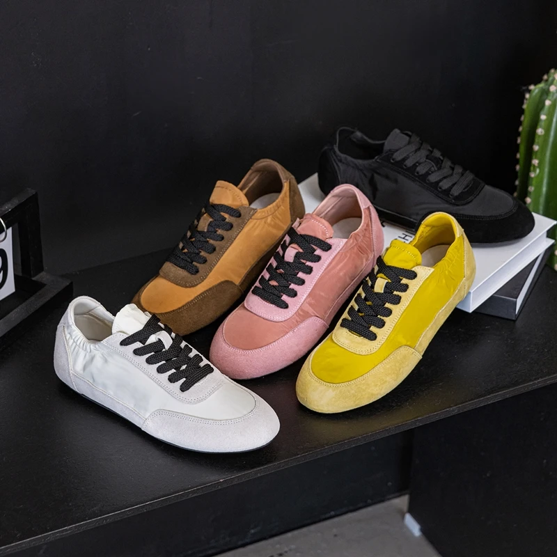 Women's Non-Slip Color Block Running Sneakers - Flat Sole