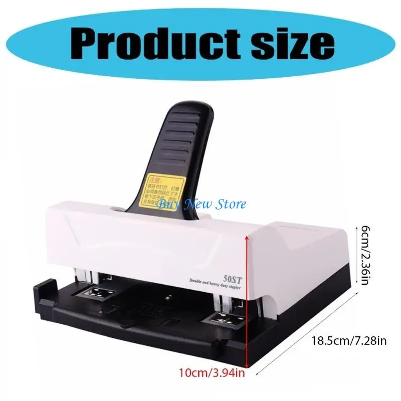 20CE 50 ورقة دباسة بدون جهد لتوفير العمالة دباسة مكتبية سهلة التحميل دباسة مكتبية دباسة مزدوجة الرأس #6