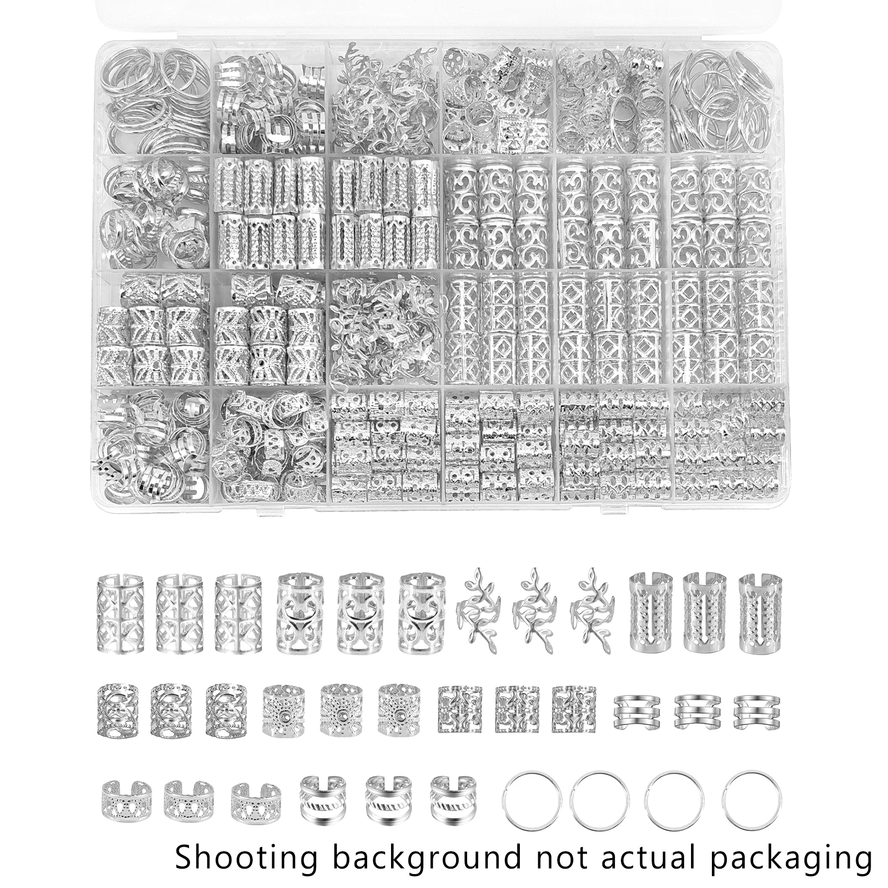 220Pcs Silver Hair …