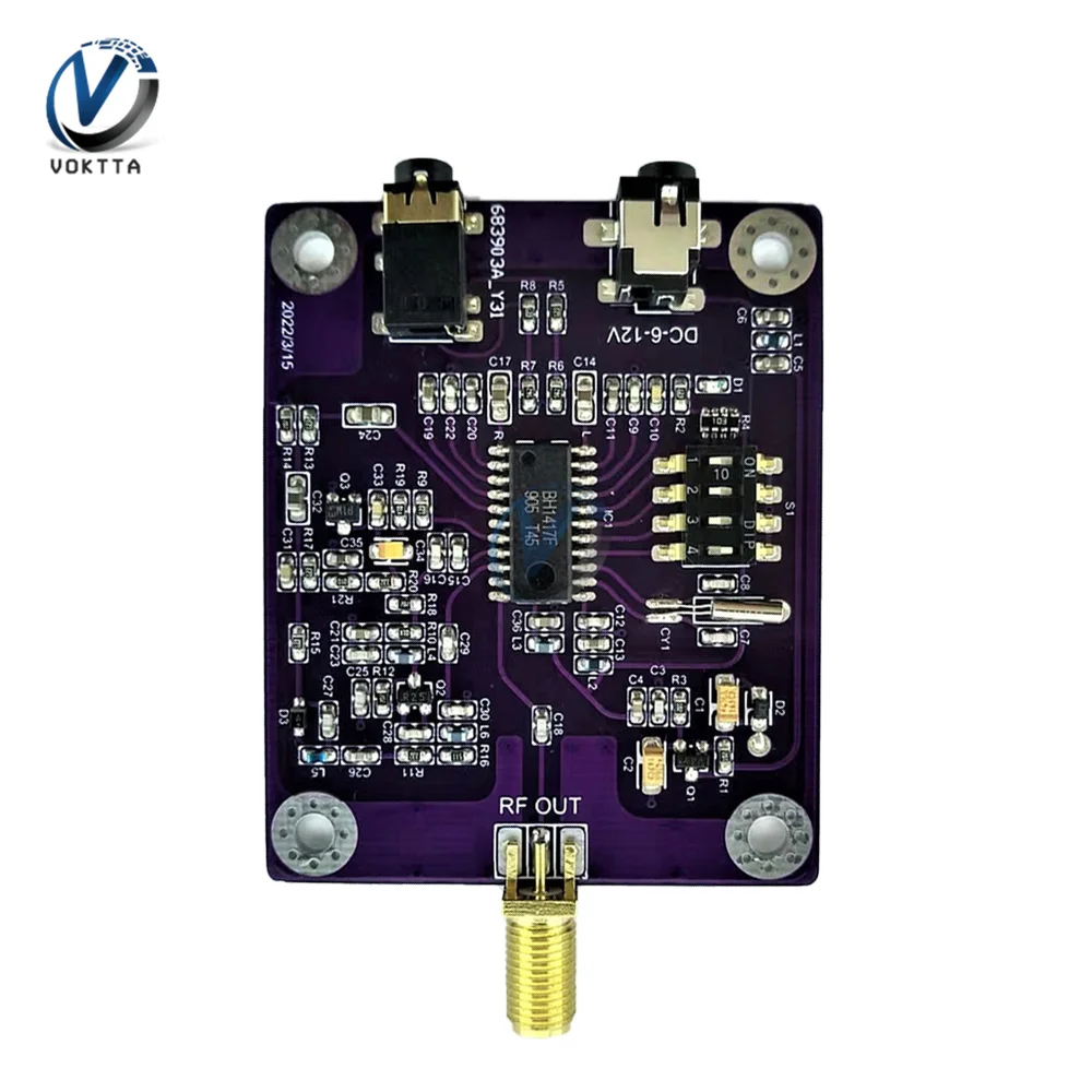 BH1417 DC 6-12V 200kHz Stereo Transmitter Module RF RF Output Connector Module for Wireless Audio Link LSI Power Amplifier