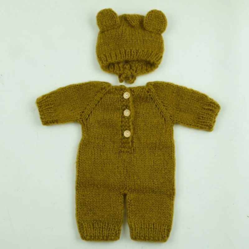 Newborn Romper with Hat Unique Newborn Bear Clothing Set Newborn Bear Attire for Captivating Baby Portraits