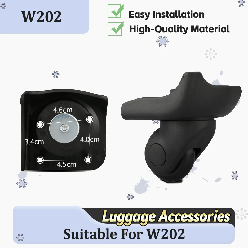 

FOR W202 Luggage Silent Replacement Wheels - 360° Smooth-Rolling Swivel Castors Durable Polyurethane Luggage Wheel Repair Parts