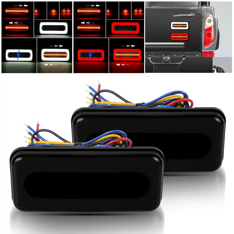 

Квадратный Halo 3 в 1 светодиодный задний фонарь 68 светодиодный стоп-сигнал последовательный DRL указатель поворота 12 В 24 В для мотоцикла, автомобиля, грузовика, автофургона, квадроцикла