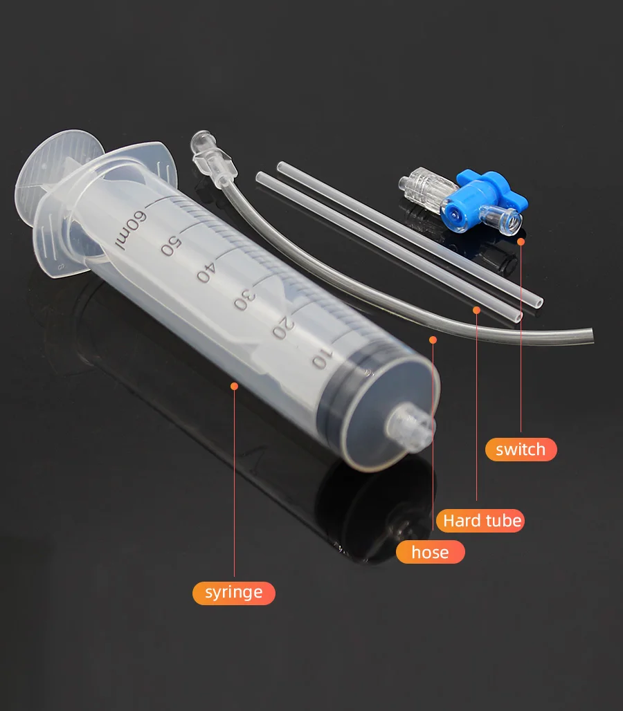 1/2 Sets 60ml Fahrradreparaturwerkzeuge Fahrradreifen-Flüssigkeitsinjektor MTB Tubeless Dichtmittel-Injektor Ölwechsel – Detail 6