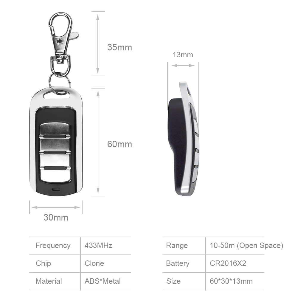 Universal 433MHz Smart Remote Control 433 MHZ Wireless Clone Switch Copy Cloning Duplicator for Electric Gate Garage Door Opener