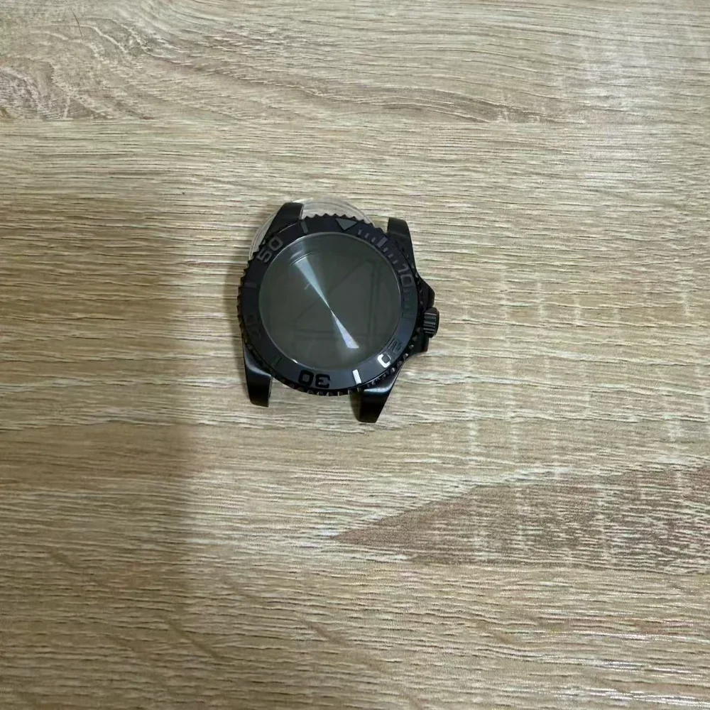 حافظة ساعة PVD سوداء 40 ملم لساعة NH34 NH35 NH36 NH70 NH72 سوار اليوبيل الصلب كريستال الياقوت #3