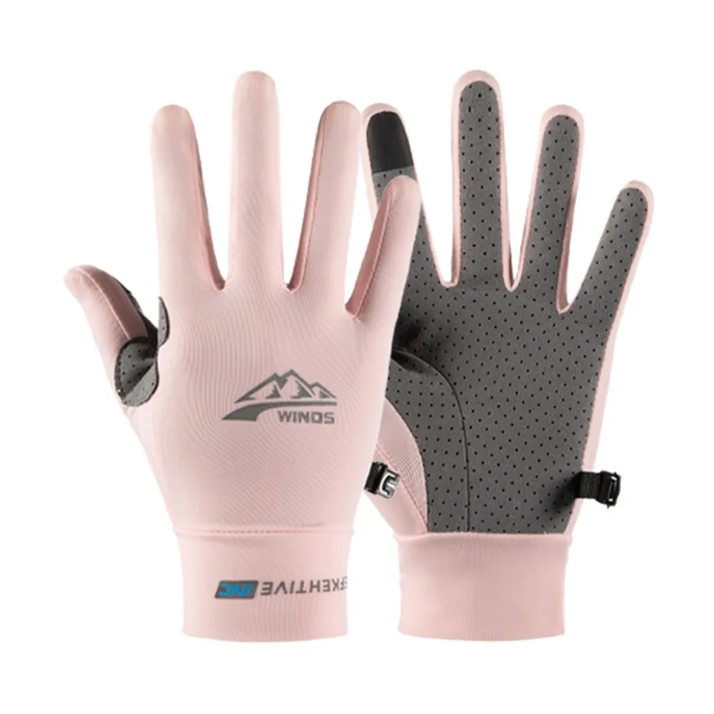 

Breathable Sun Protection Gloves Anti-Sunburn Anti-UV Sunscreen Ice Silk Gloves Colorful Elegance Summer Sunscreen Gloves Women