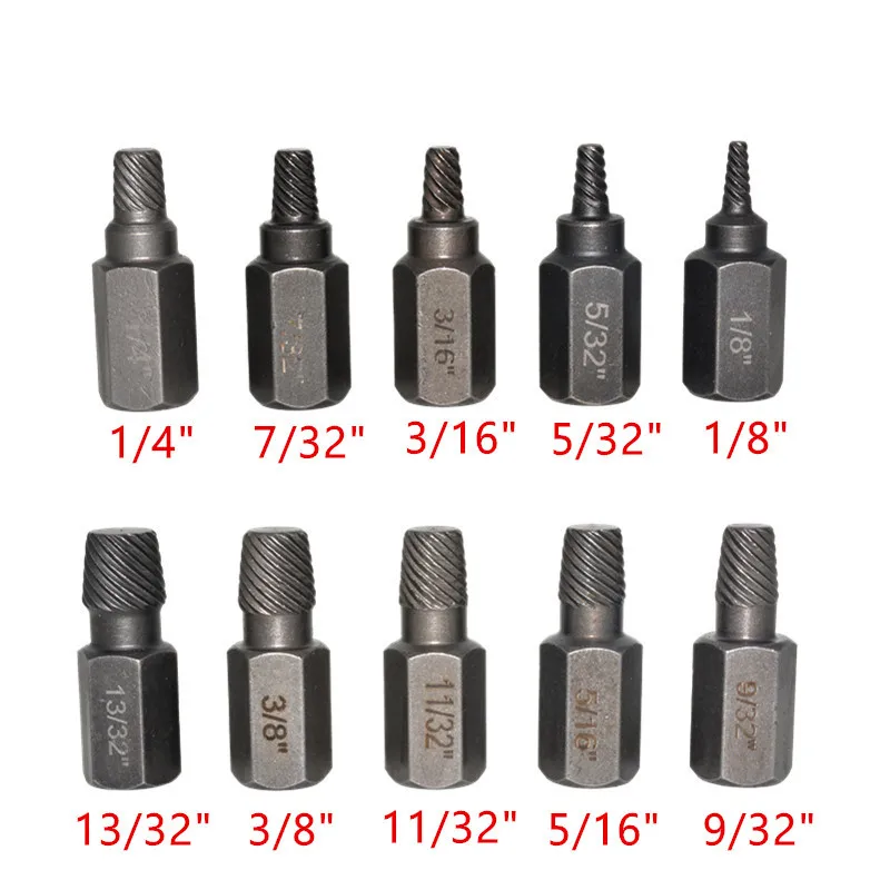 25-piece Set Hexagonal Handle Inch Screw Extractor Broken Sliding Tooth Sliding Screw Bolt Extractor Tool