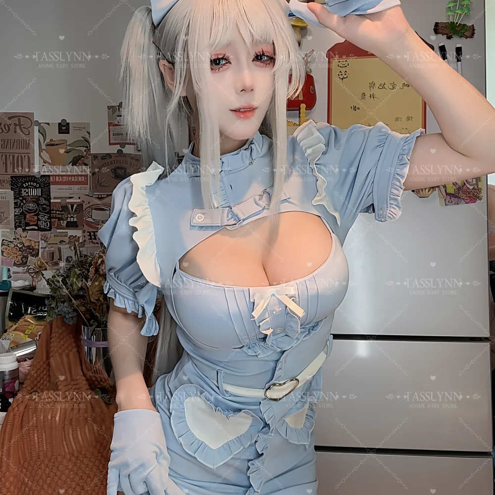 地雷アニメコスプレハロウィンコスチュームジライケイファッションアイアンマウスナースコスプレ地雷衣装女性アイアンマウスメイドドレス