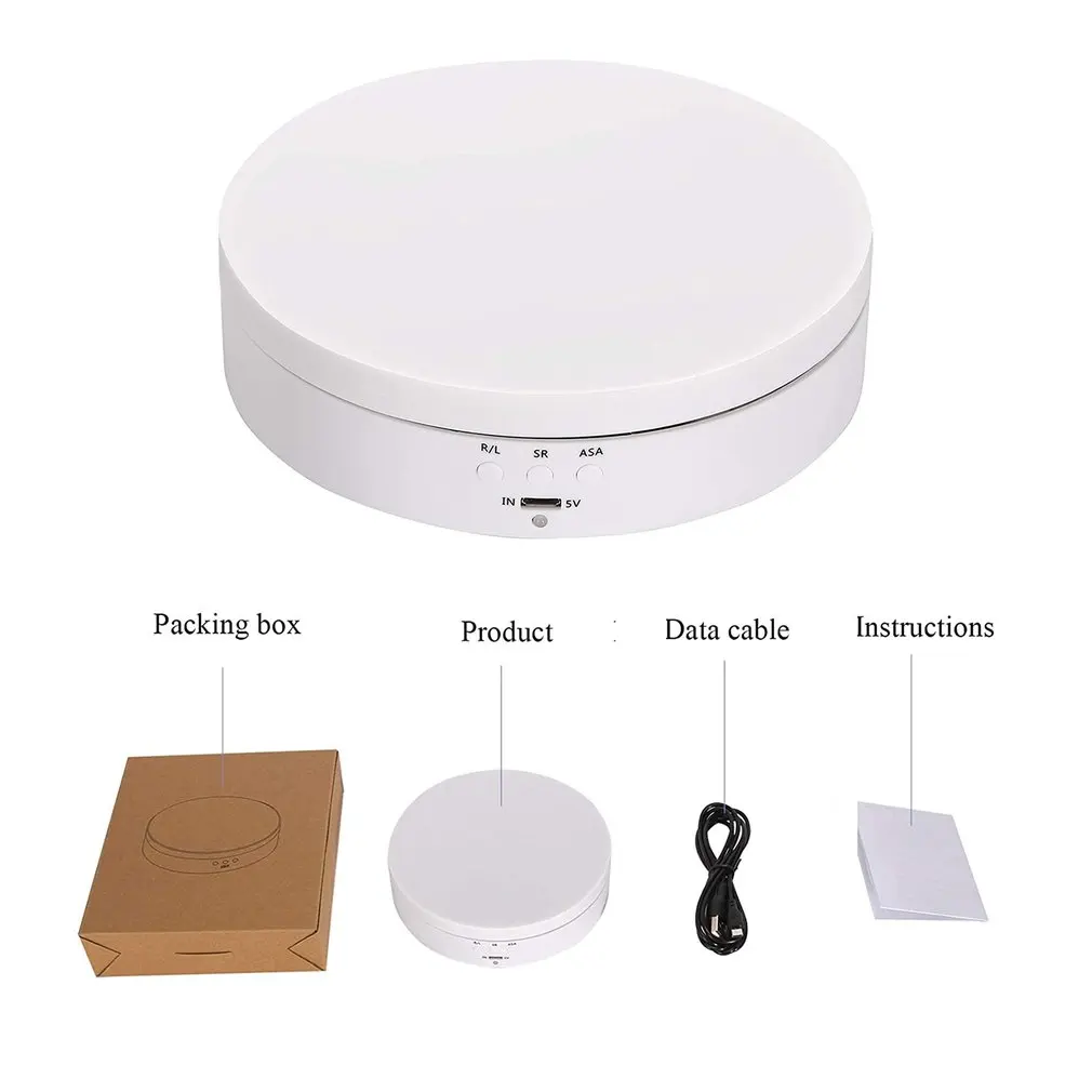 Plataforma giratoria eléctrica inteligente, soporte giratorio automático para exhibición de relojes y joyería, fotografía ajustable, 360 grados, velocidad de carga