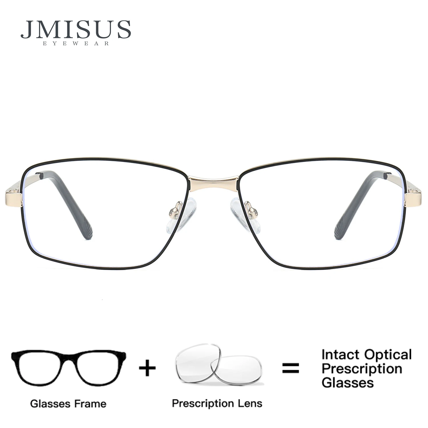 

JMISUS 2025 Fashion Rectangle Prescription Glasses Man Myopia Eyewear Anti Blue Light/Photochromic Optical Eyeglasses