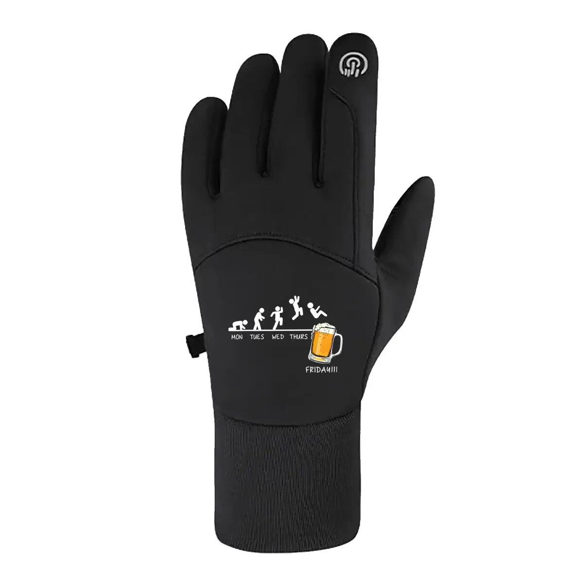 

Friday Beer Mug Graphic Multi-Use Warm Gloves for Cycling Skiing Daily Activities