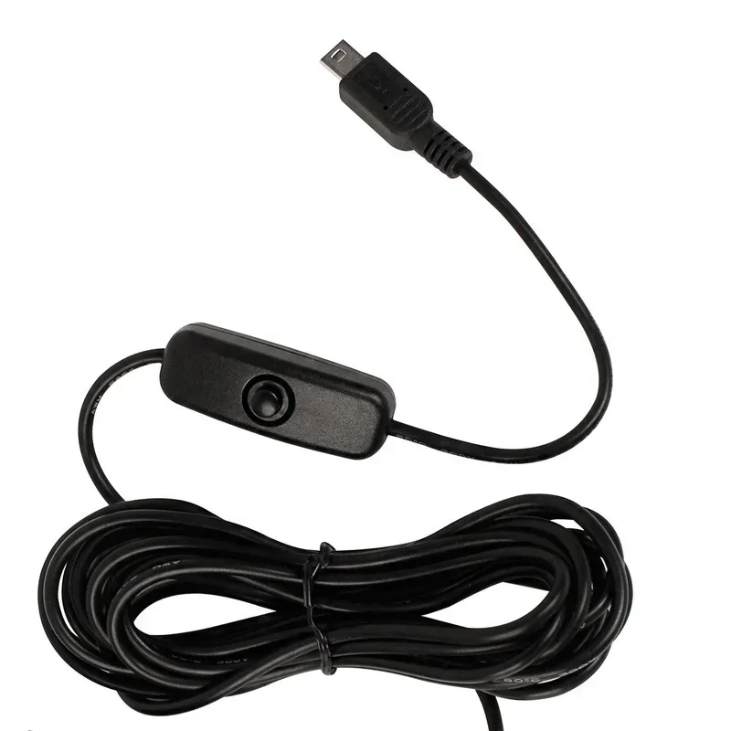 Выход 5 В 2 А Mini Micro 5PIN USB-порты Автомобильный OBD Адаптер прикуривателя Блок питания с кабелем переключателя 3,5 м для зарядки видеорегистратора
